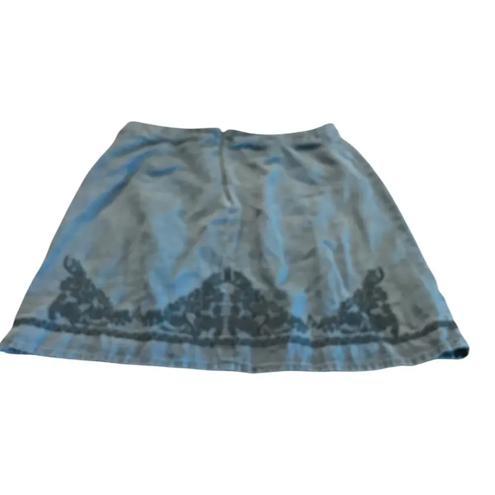 Street One Studio Teal A-Line Floral Pattern Skirt Size 6